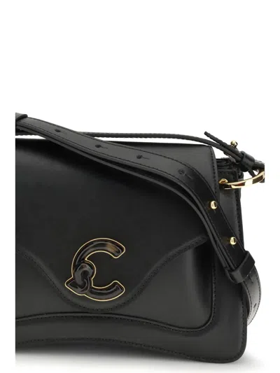 Coccinelle Black Calf Leather Bos Taurus Handbag In Black