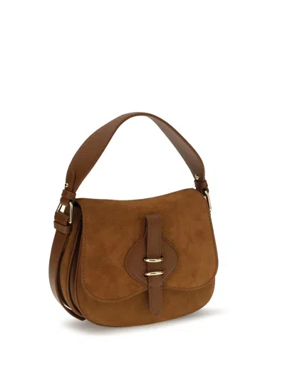 Coccinelle Brown Calf Leather Bos Taurus Handbag In Brown