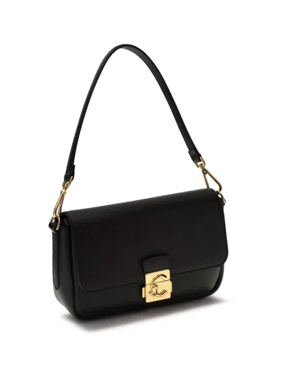 Coccinelle Large C-me Lock Shoulder Bag In Black