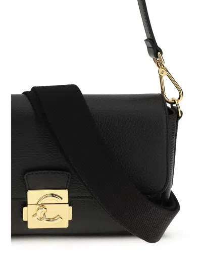 Coccinelle Large C-me Lock Shoulder Bag In Black