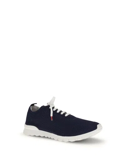 Kiton Fits Sneakers Round Toe Knit Upper In Blue