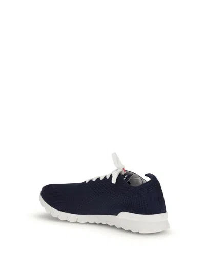 Kiton Fits Sneakers Round Toe Knit Upper In Blue