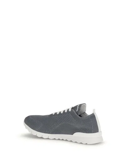 Kiton Fits Sneakers Round Toe Knit Upper In Gray