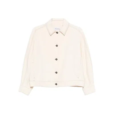 Max Mara Nettare Denim Jacket In Neutral