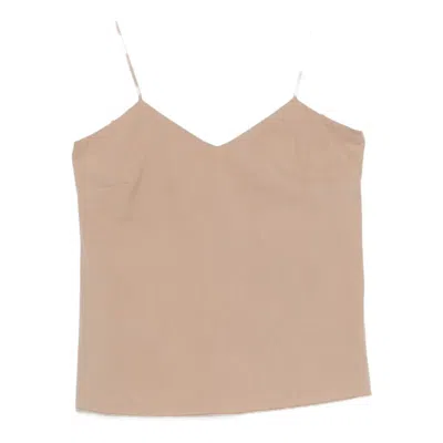 Max Mara Unghia V-neck Top In Brown