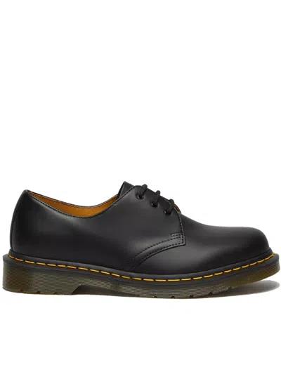 Dr. Martens Black 1461 Quad Oxfords In Black Polished Smooth