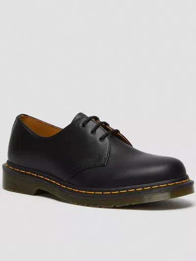 Dr. Martens Black 1461 Quad Oxfords In Black Polished Smooth