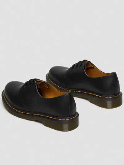 Dr. Martens Black 1461 Quad Oxfords In Black Polished Smooth