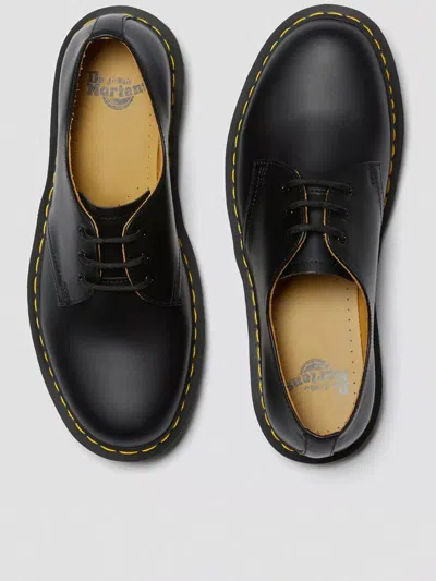 Dr. Martens Black 1461 Quad Oxfords In Black Polished Smooth