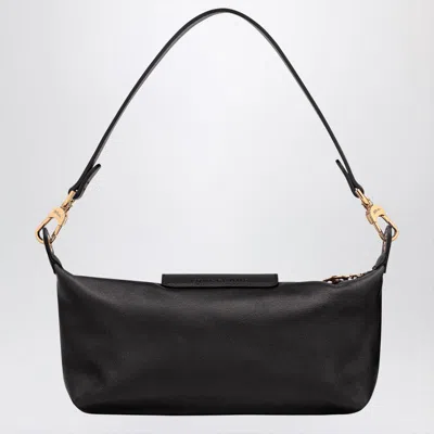Longchamp Le Pilage Xtra Black Crossbody Bag With Removable Shoulder Strap And Embossed Logo On The Front In L In Black
