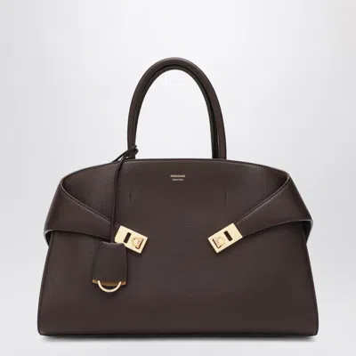 Ferragamo Hug M Leather Tote Bag Salvatore In Brown