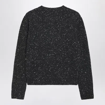 The Row Carbon Melange Mauino Cardigan In Black