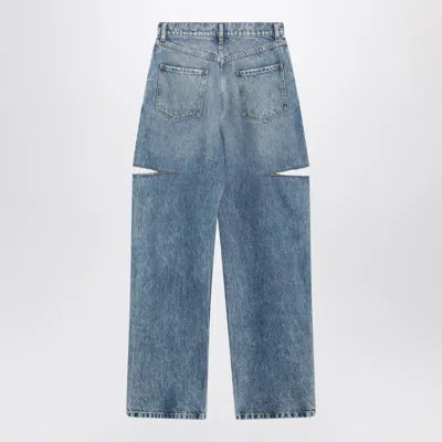 Maison Margiela Loose Jeans With Drawstrings In Blue