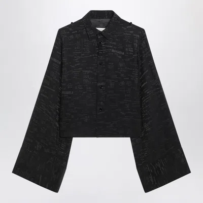 Mm6 Maison Margiela Shirt With All-over Logo Graphic In Gray