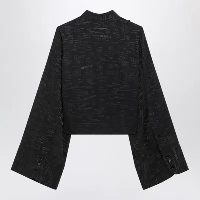 Mm6 Maison Margiela Shirt With All-over Logo Graphic In Gray