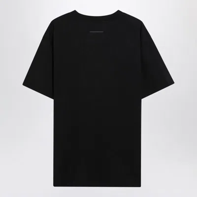 Mm6 Maison Margiela Numeric Signature Logo Crew Neck T Shirt In Black