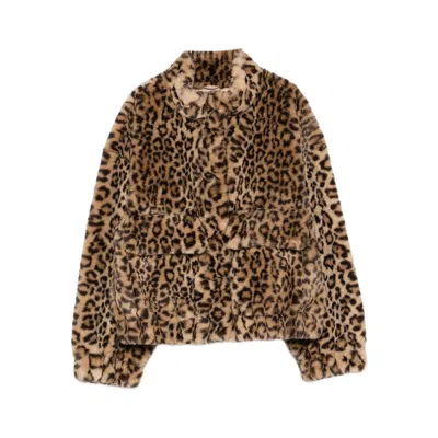 Ba&sh Leopard-print Jacket In Brown