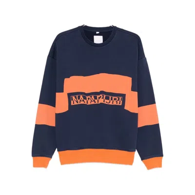 Napapijri Logo Striped Sweatshirt In Multi
