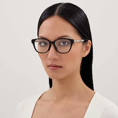 Gucci Eyewear Embellished Square Frame Glasses In Black
