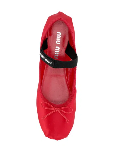Miu Miu Flat Shoes In Red