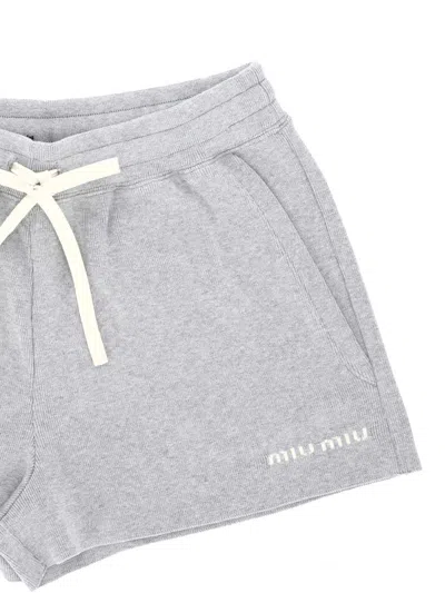 Miu Miu Shorts In Gray