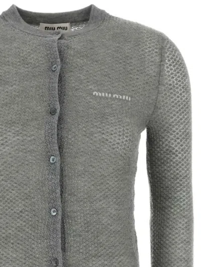 Miu Miu Sweaters In Gray