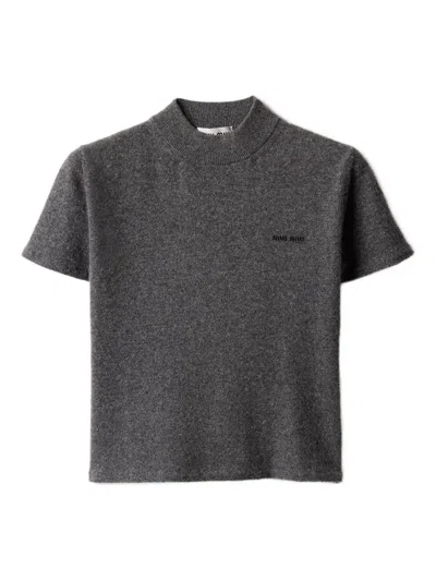 Miu Miu Sweaters In Gray