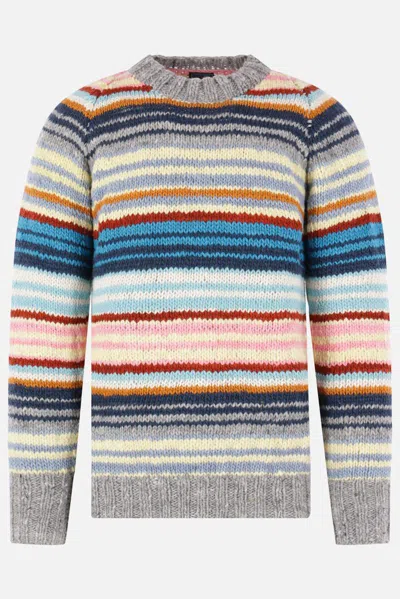 Chamula Striped Crew-neck Sweater In Multi