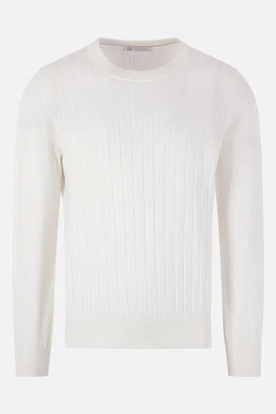 Brunello Cucinelli Ribbed Sweater In Brown