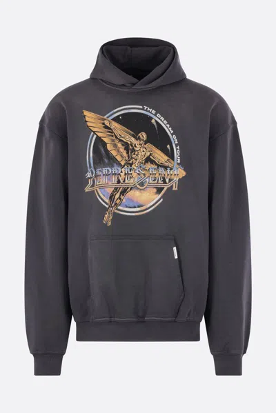 Represent Grey Hoodie With Logo Print In Gray