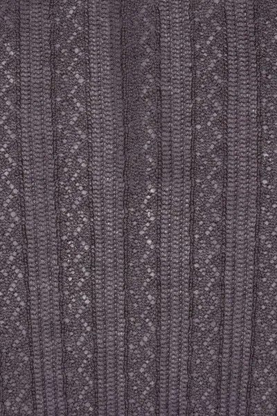 Self-portrait Embroidered Pointelle Knit Top In Gray