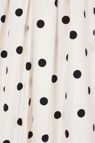 Self-portrait Polka-dot Off-shoulder Cotton Midi Dress In White