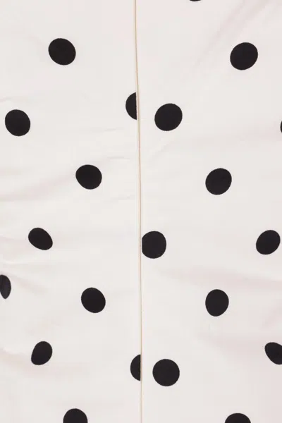 Self-portrait Polka-dot Off-shoulder Cotton Midi Dress In White