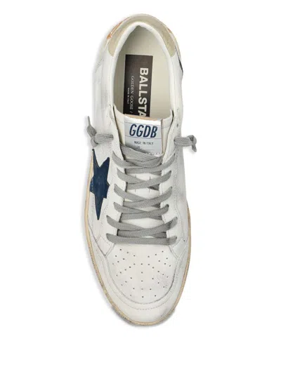 Golden Goose Ballstar Nappa Upper Toe And Spur Suede Star Leather Heel Sneakers Beige In White