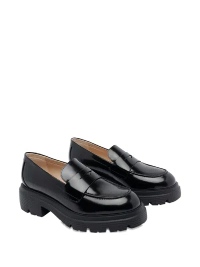 Stuart Weitzman Hudson Lite Loafers In Black