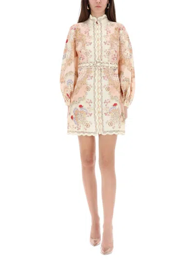 Zimmermann Mini Dress "daylight" In Multi
