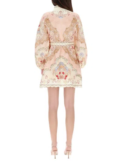 Zimmermann Mini Dress "daylight" In Multi