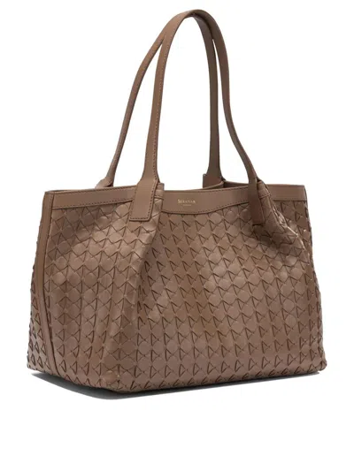Serapian "secret" Small Shoulder Bag In Brown