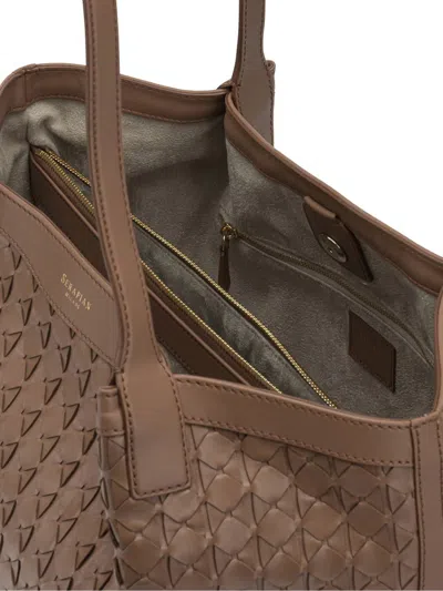 Serapian "secret" Small Shoulder Bag In Brown