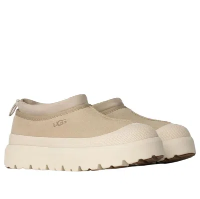 Ugg Sand Suede And Rubber Tasman Weather Hybrid Slip Ons In Neutral
