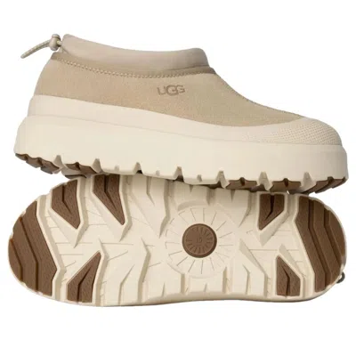 Ugg Sand Suede And Rubber Tasman Weather Hybrid Slip Ons In Neutral