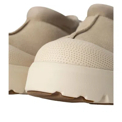 Ugg Sand Suede And Rubber Tasman Weather Hybrid Slip Ons In Neutral