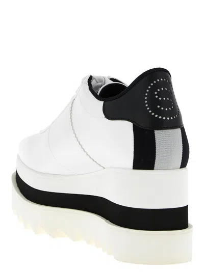 Stella Mccartney 80mm Sneak-elyse Two-tone Platform Sneakers In White