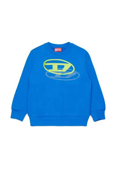 Diesel Crewneck Sweatshirt With Logo In Blue