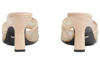 Gucci (wmns)  Gg Mid-heel Slide Sandal 'rose Beige' In Neutral