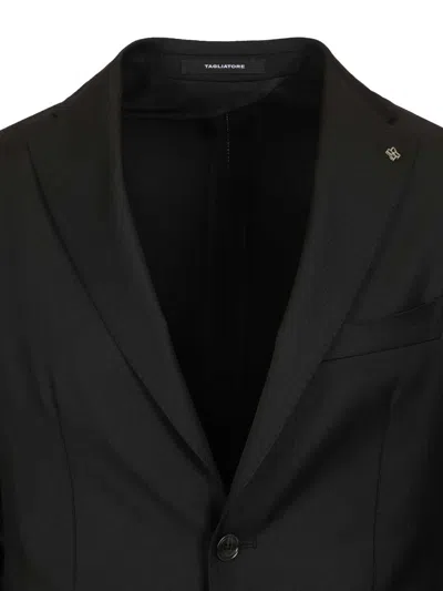 Tagliatore Montecarlo 100 Lana Saglia Super 100s Dresses Black In Black