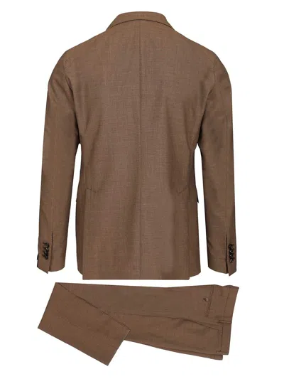 Tagliatore Montecarlo 100 Lana Super 120s Dresses Beige In Brown