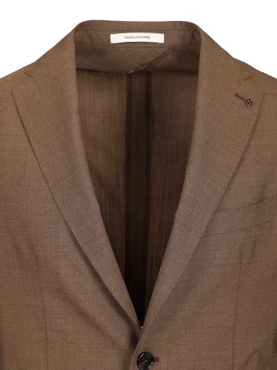 Tagliatore Montecarlo 100 Lana Super 120s Dresses Beige In Brown