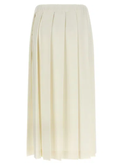 Fabiana Filippi Pleated Skirt Skirts White In Neutral