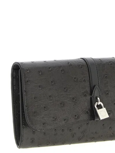 Stella Mccartney Ryder Rectangular Crossbody Bag Textured Strap In Black